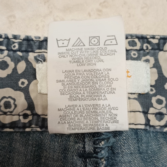 Lee One True Fit Capri Cargo Denim 10 Medium Women's Blue Lower Of The Waist - Picture 4 of 8